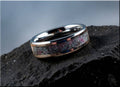 Tungsten Carbide Ring with Kyanite-Ruby Inlay