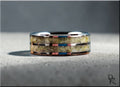Tungsten Carbide Ring with Scottish Highlands Marble Inlays
