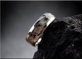 Tungsten Carbide Channel Ring with Moonstone-Mica Inlay