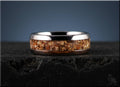 Tungsten Carbide Ring with Picture Jasper Inlay