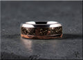 Tungsten Carbide Ring with Peruvian Cocada Pyrite Inlay