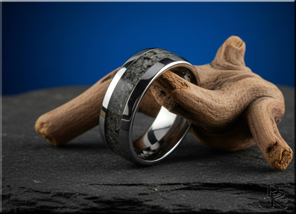Tungsten Carbide Ring with Yooperlite Inlay
