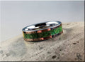 Tungsten Carbide Ring with Verdite Inlay